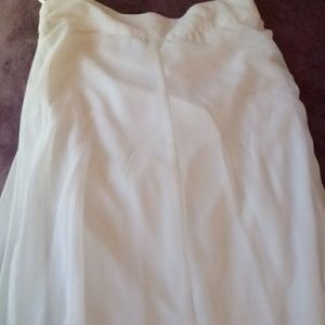 White sheer chiffon Palazzo shorts Sheer cover